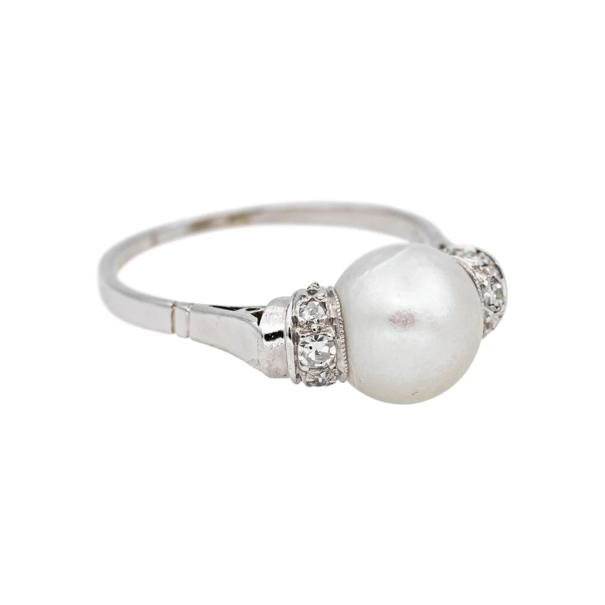 Ring White gold Pearl - Image 6