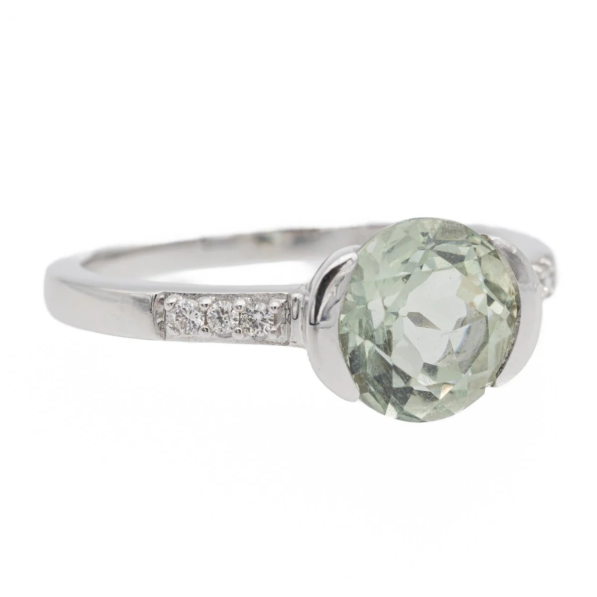 Prasiolite White Gold Ring - Image 7