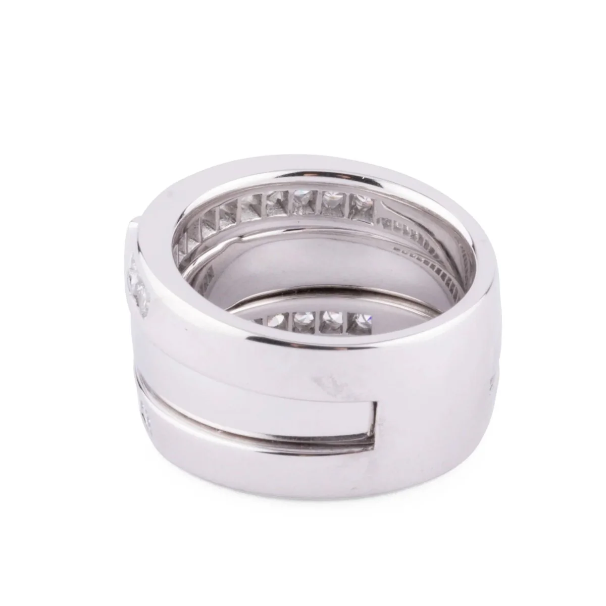 Princess white gold and diamond ring - Image 3