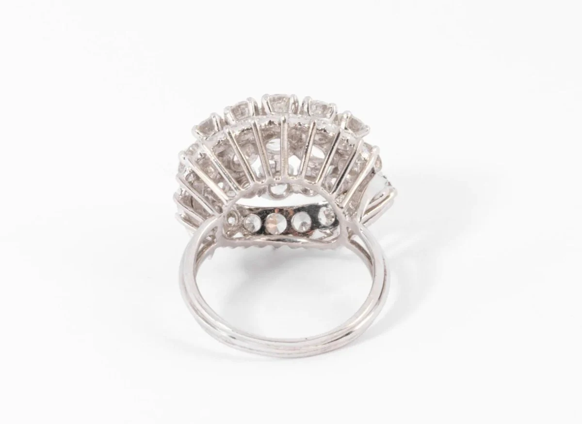 White gold and diamond ring from the 1960s - Image 3