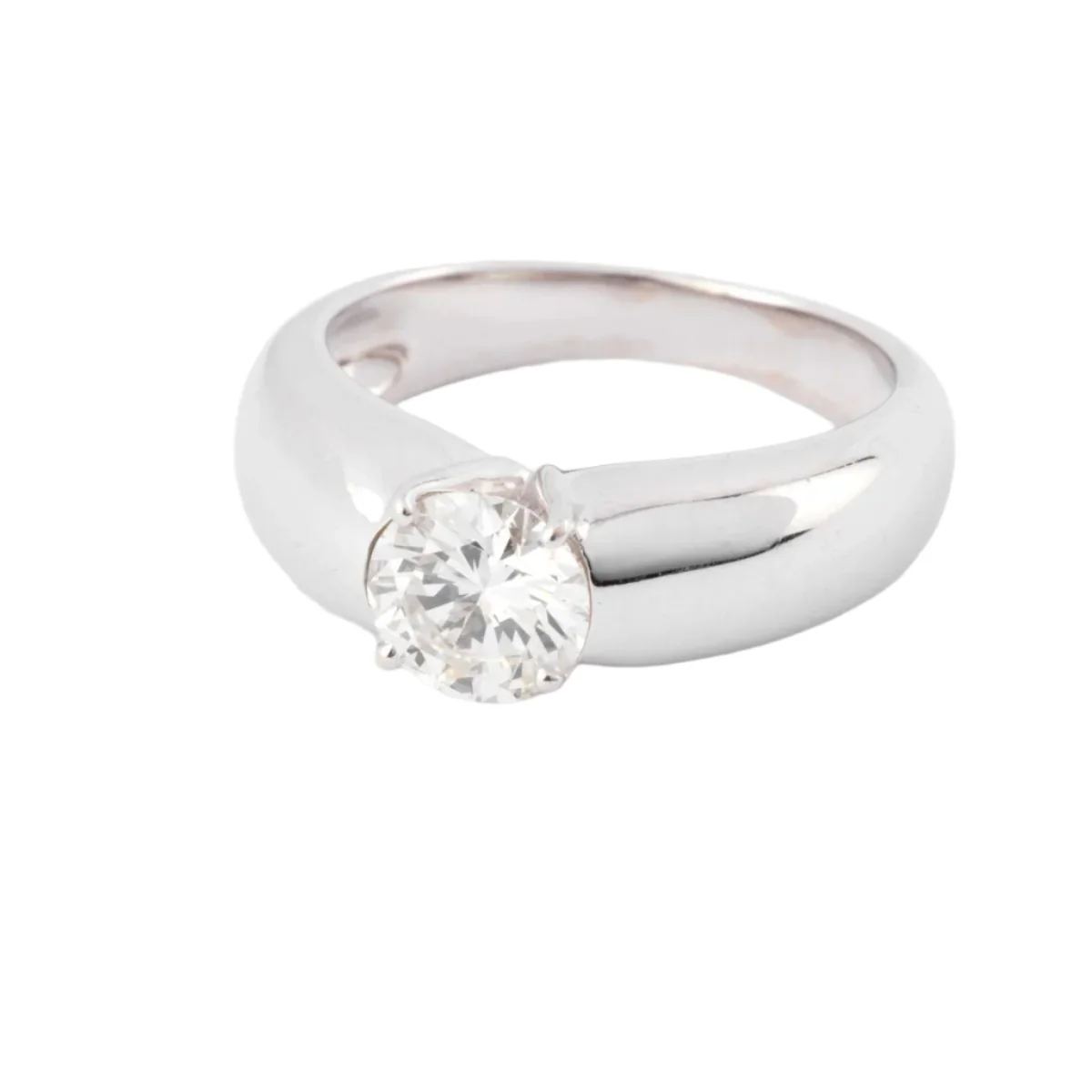 Solitaire ring in white gold and 1.11 carat diamond - Image 4