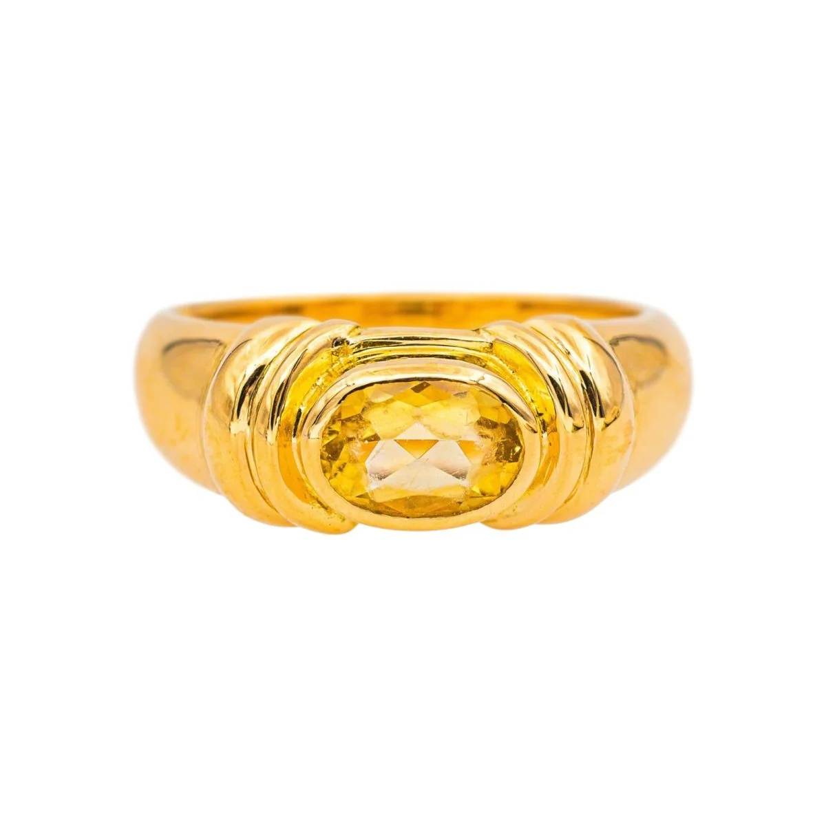 Ring Yellow gold citrine