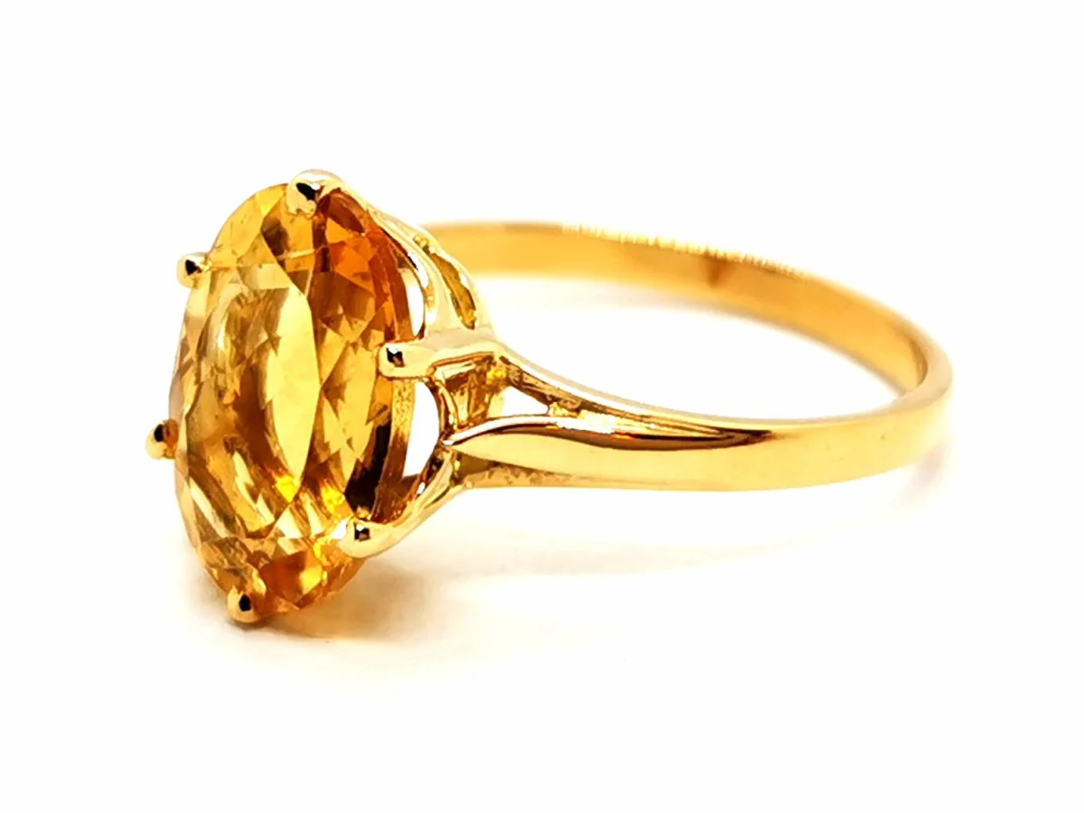Citrine Yellow Gold Ring - Image 3