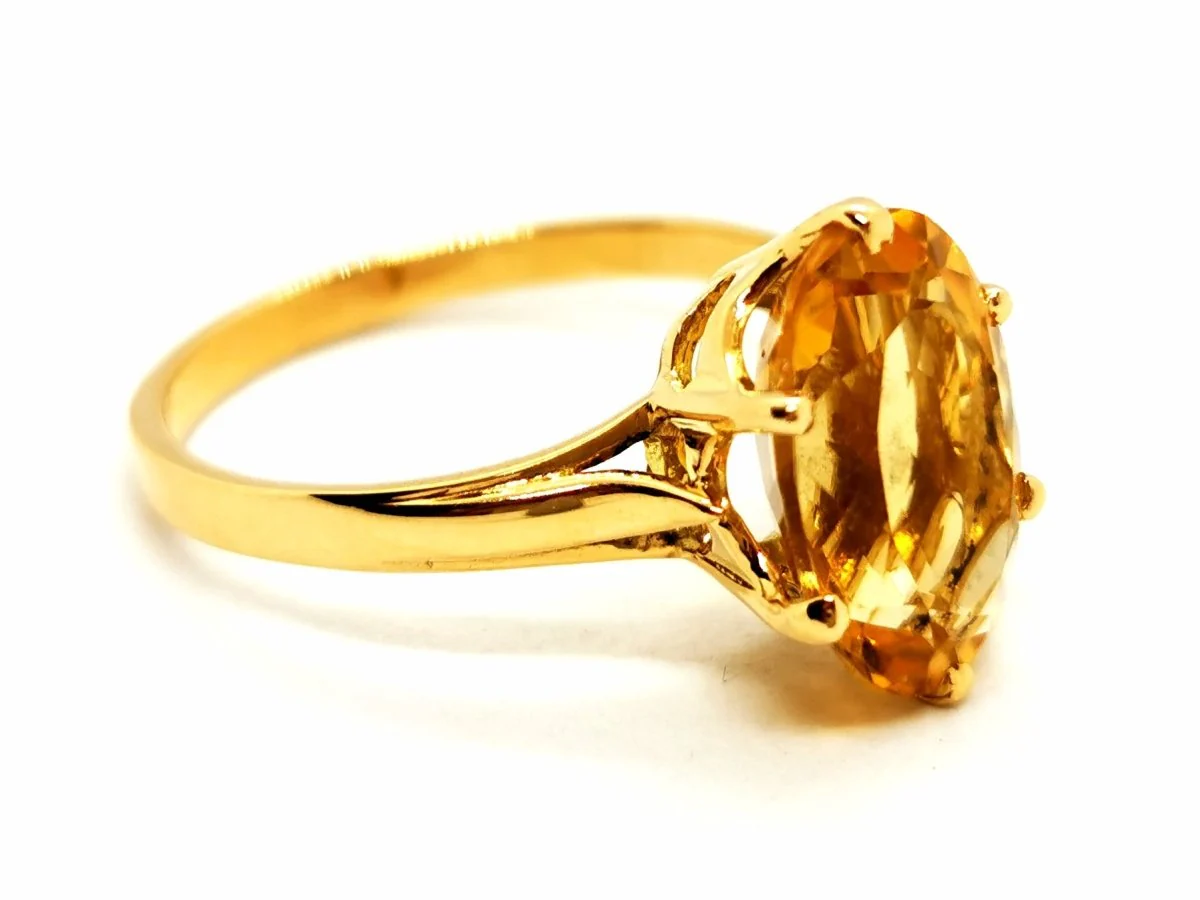 Citrine Yellow Gold Ring - Image 5