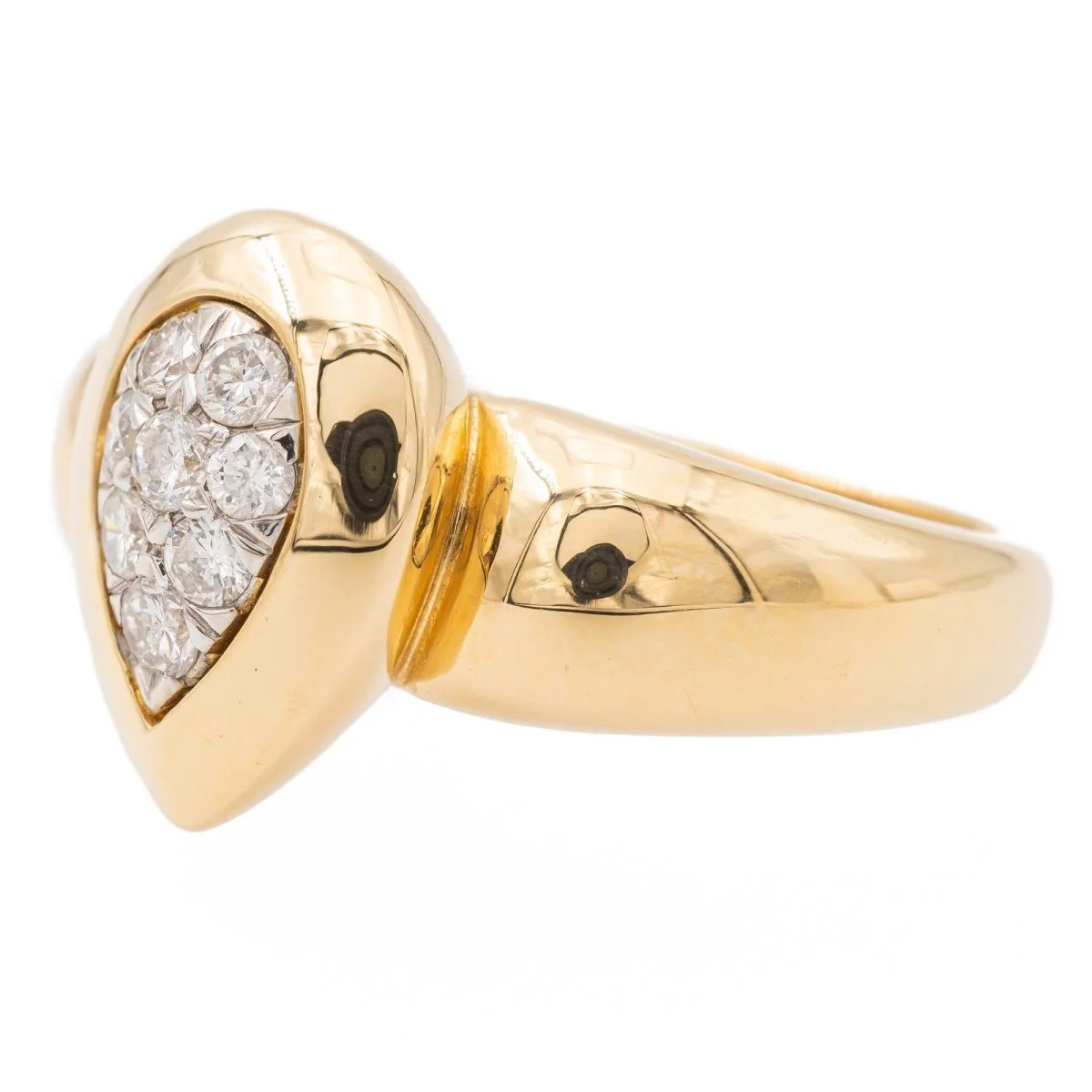 Yellow gold and diamond ring - Image 3