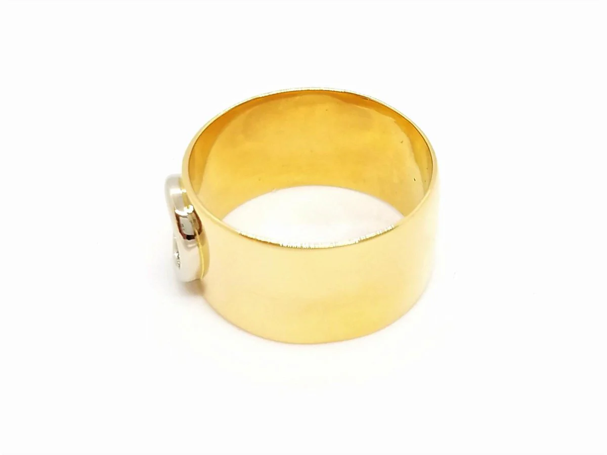 Bandeau ring in yellow gold and diamonds - Image 3