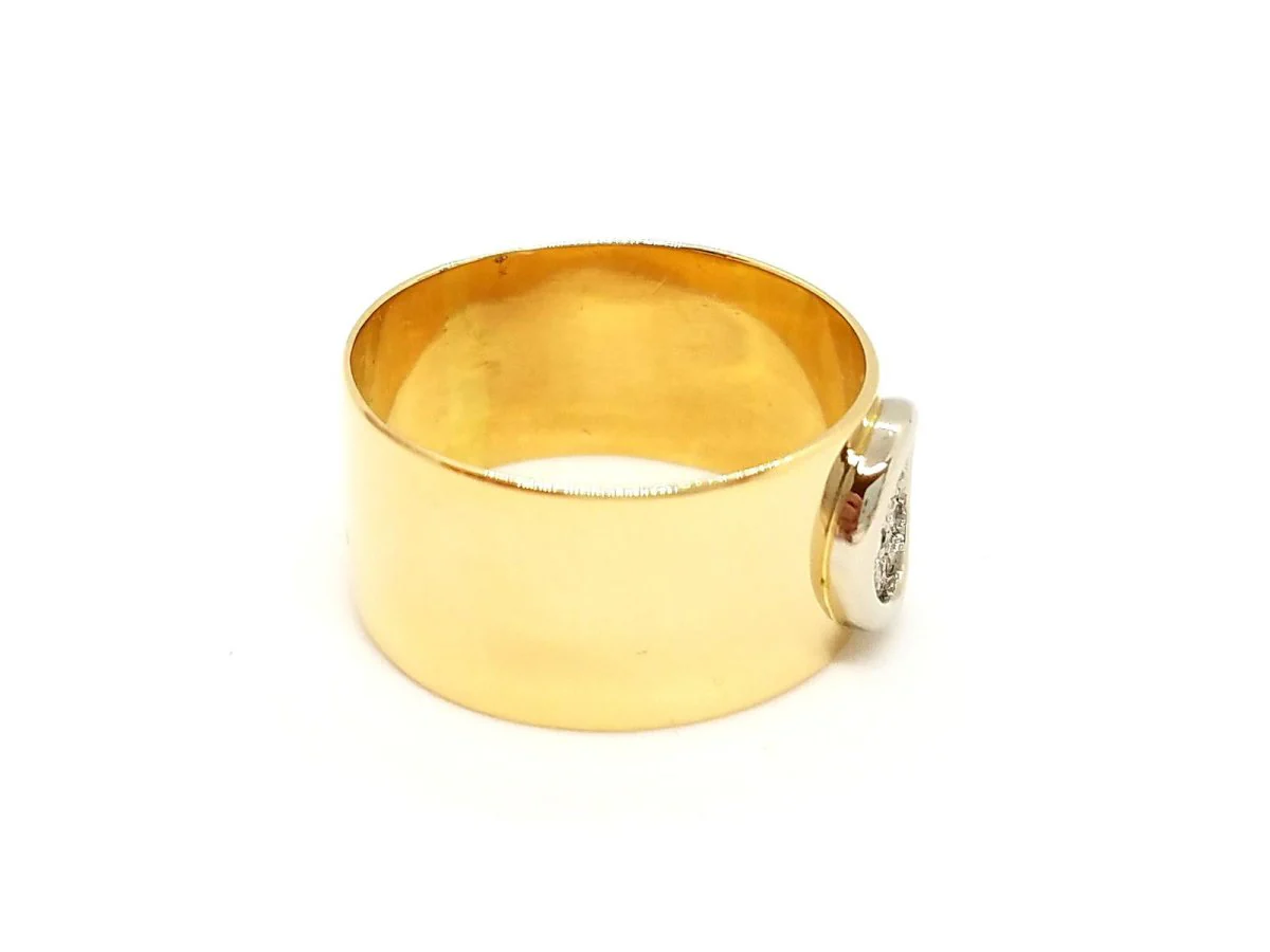 Bandeau ring in yellow gold and diamonds - Image 6