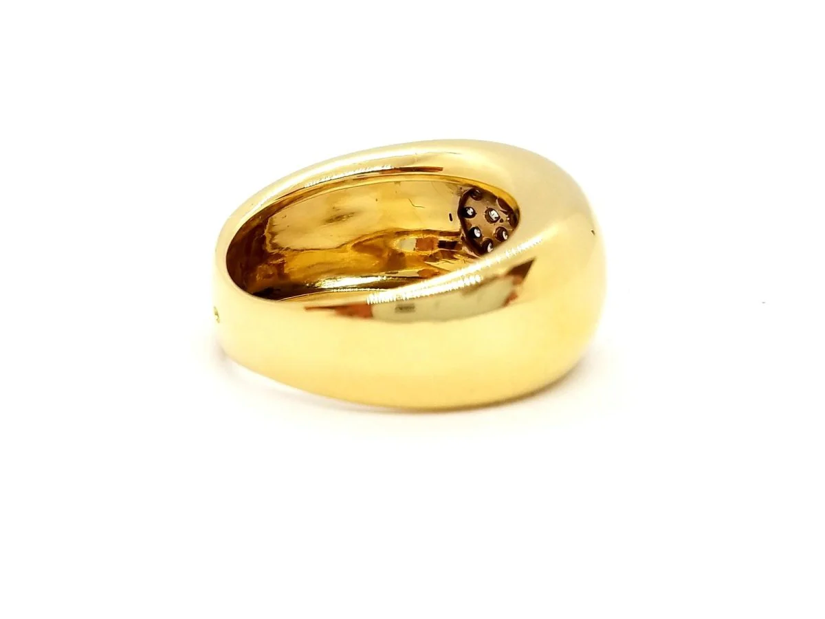 Jonc ring in yellow gold and diamonds - Image 3