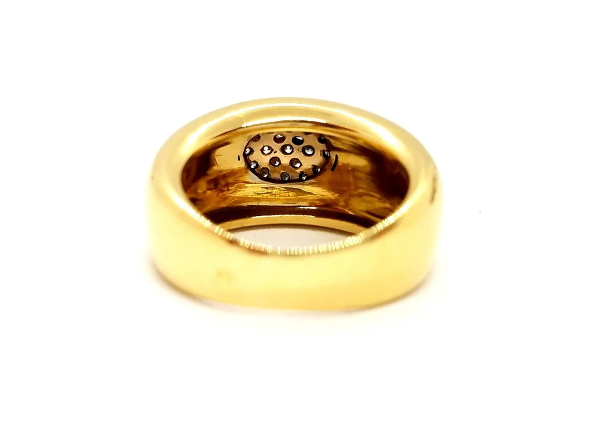 Jonc ring in yellow gold and diamonds - Image 4