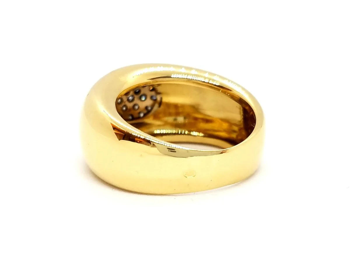 Jonc ring in yellow gold and diamonds - Image 5