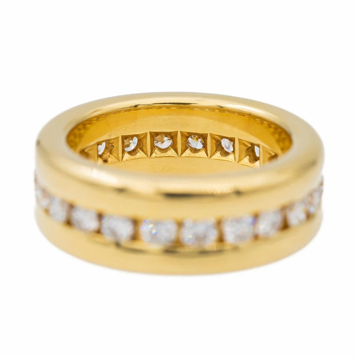 Yellow gold and diamond wedding ring - Image 3