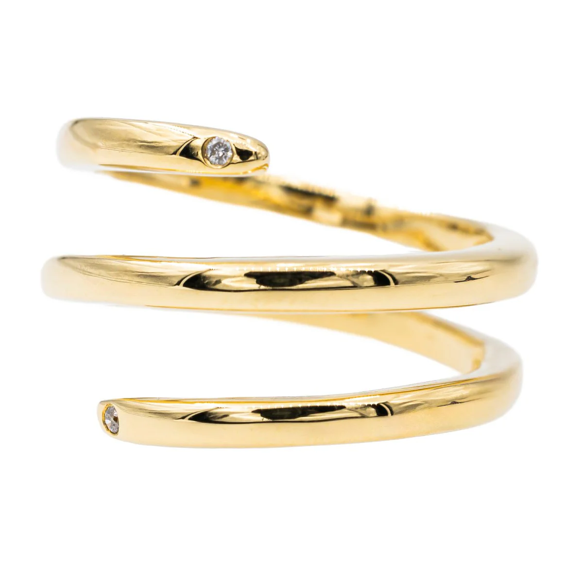 Yellow gold and diamond ring - Image 3