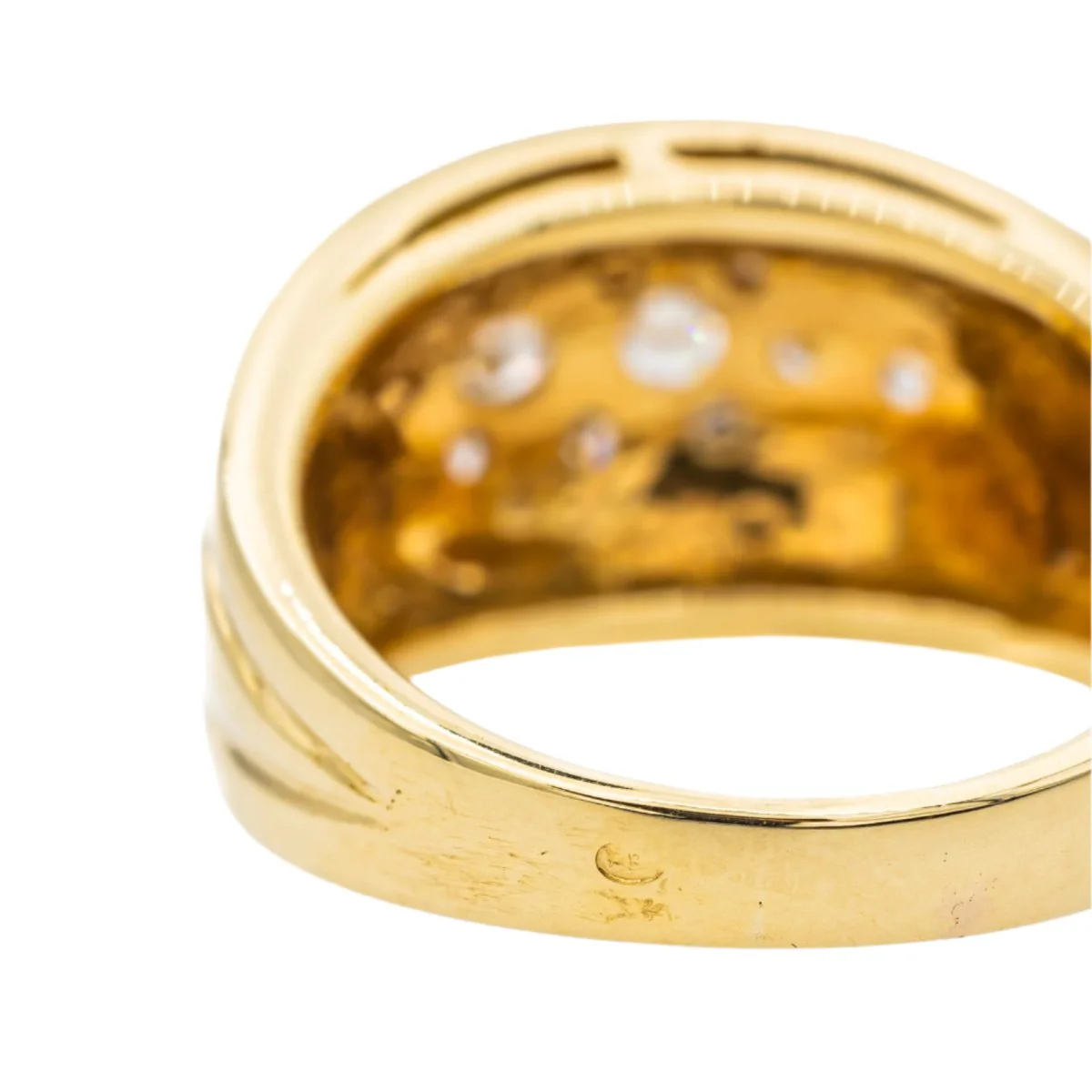 Bandeau ring in yellow gold and diamond - Image 5