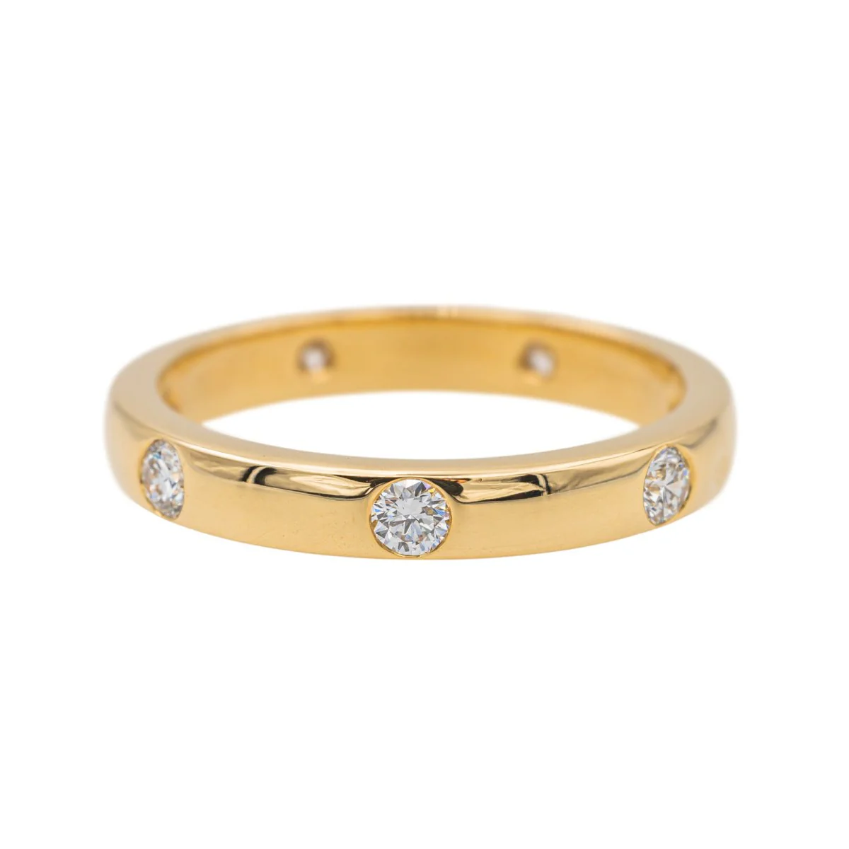 Yellow Gold Ring Paved with Diamonds - Image 3