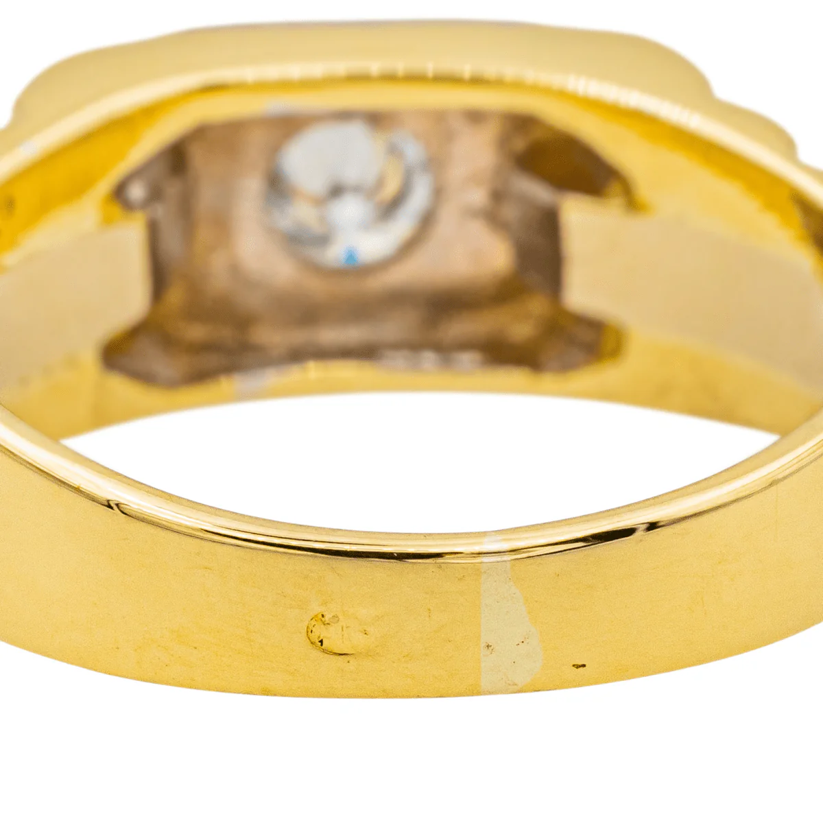 Ring at yellow gold, white gold and diamond - Image 6