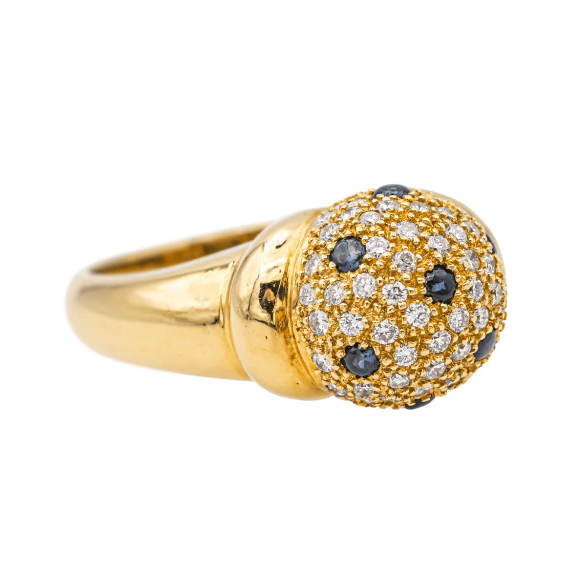 Ring Rush in yellow gold, sapphires and diamonds - Image 6