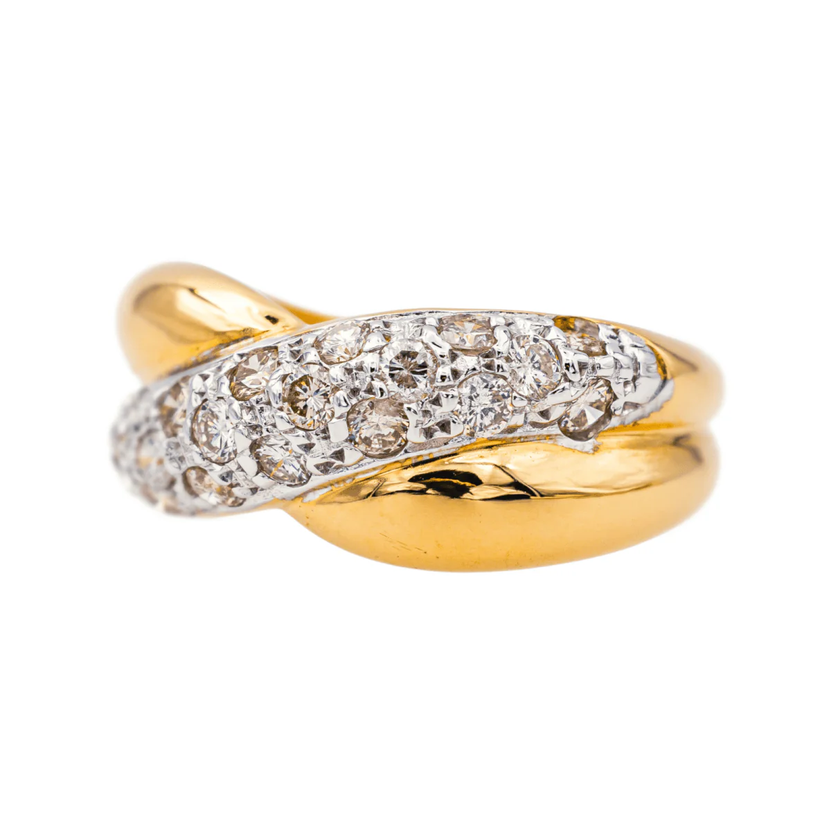 Ring Alliance in yellow gold, white gold and diamonds - Image 3