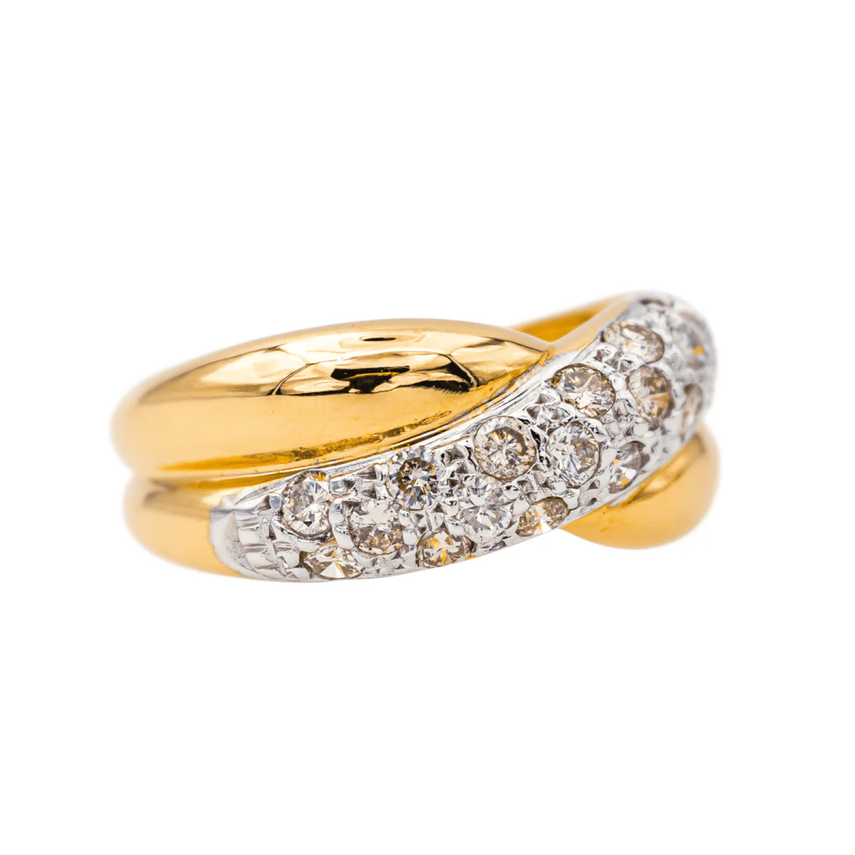 Ring Alliance in yellow gold, white gold and diamonds - Image 6