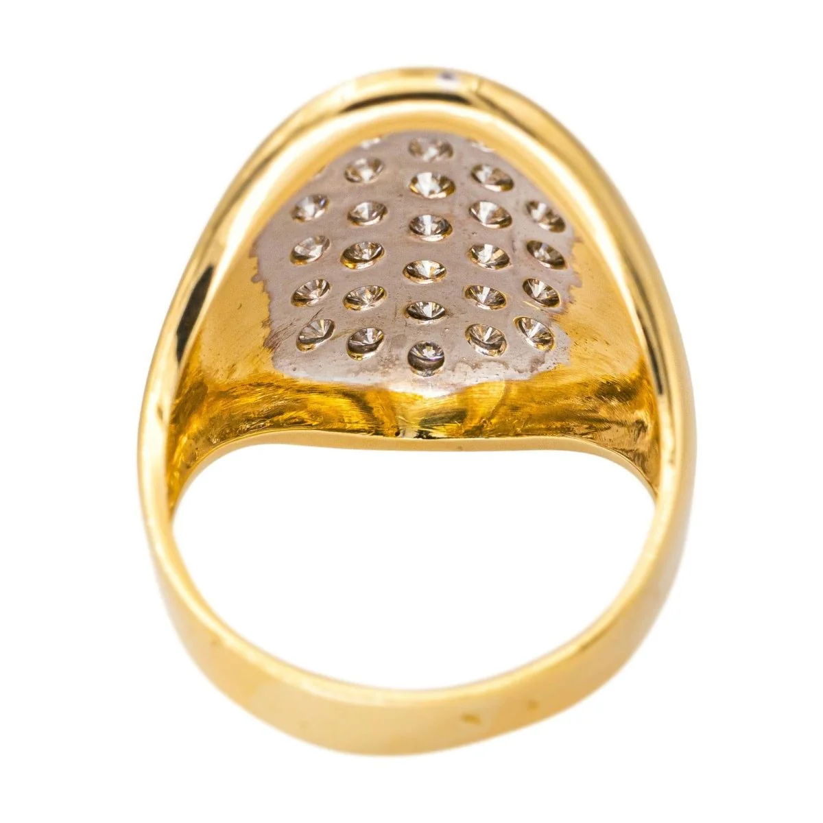 Cocktail ring in yellow gold and diamonds - Image 5