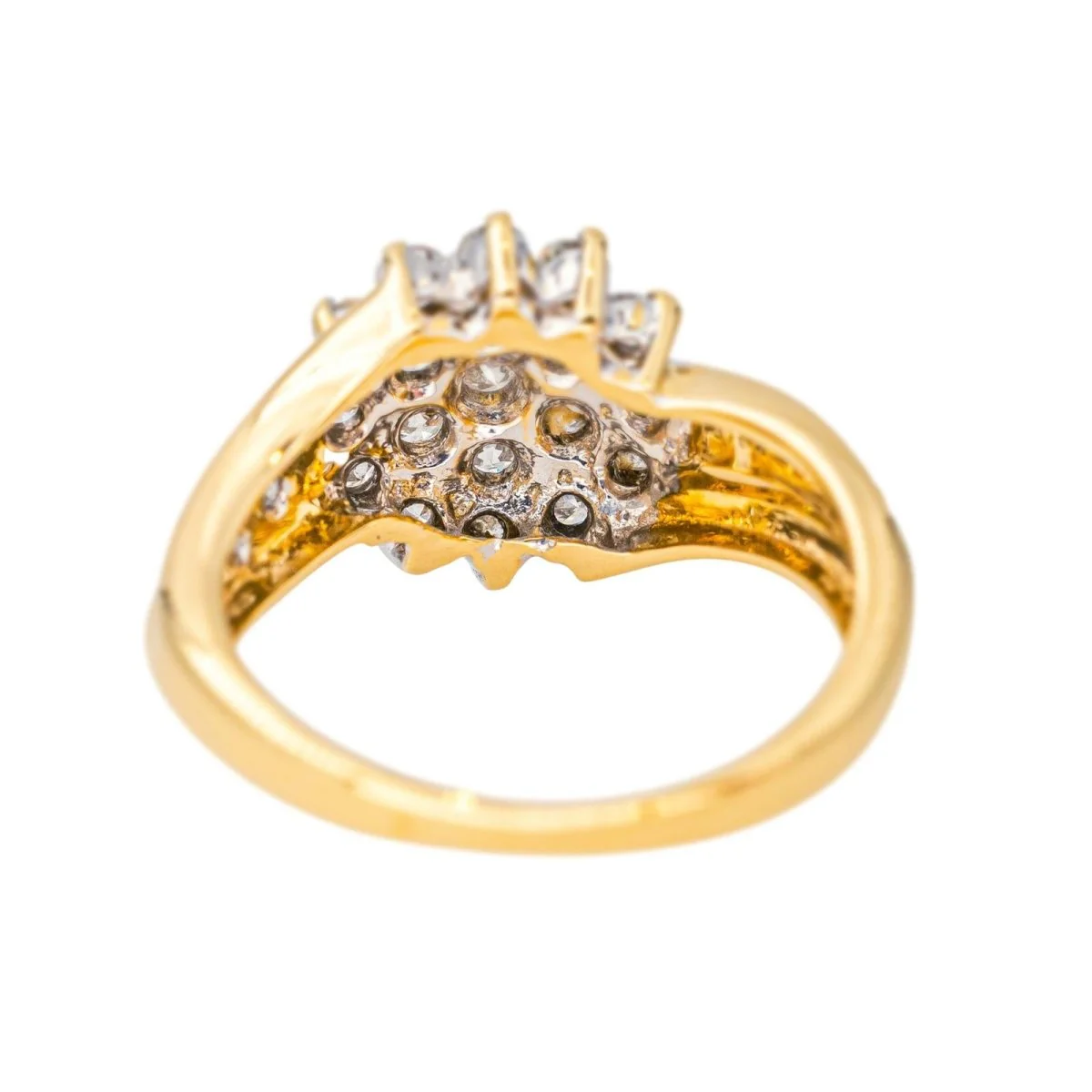 Pavé ring in yellow gold and diamonds - Image 5