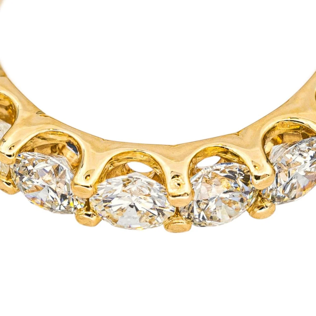 Yellow gold and Diamond Wedding band Ring - Image 7