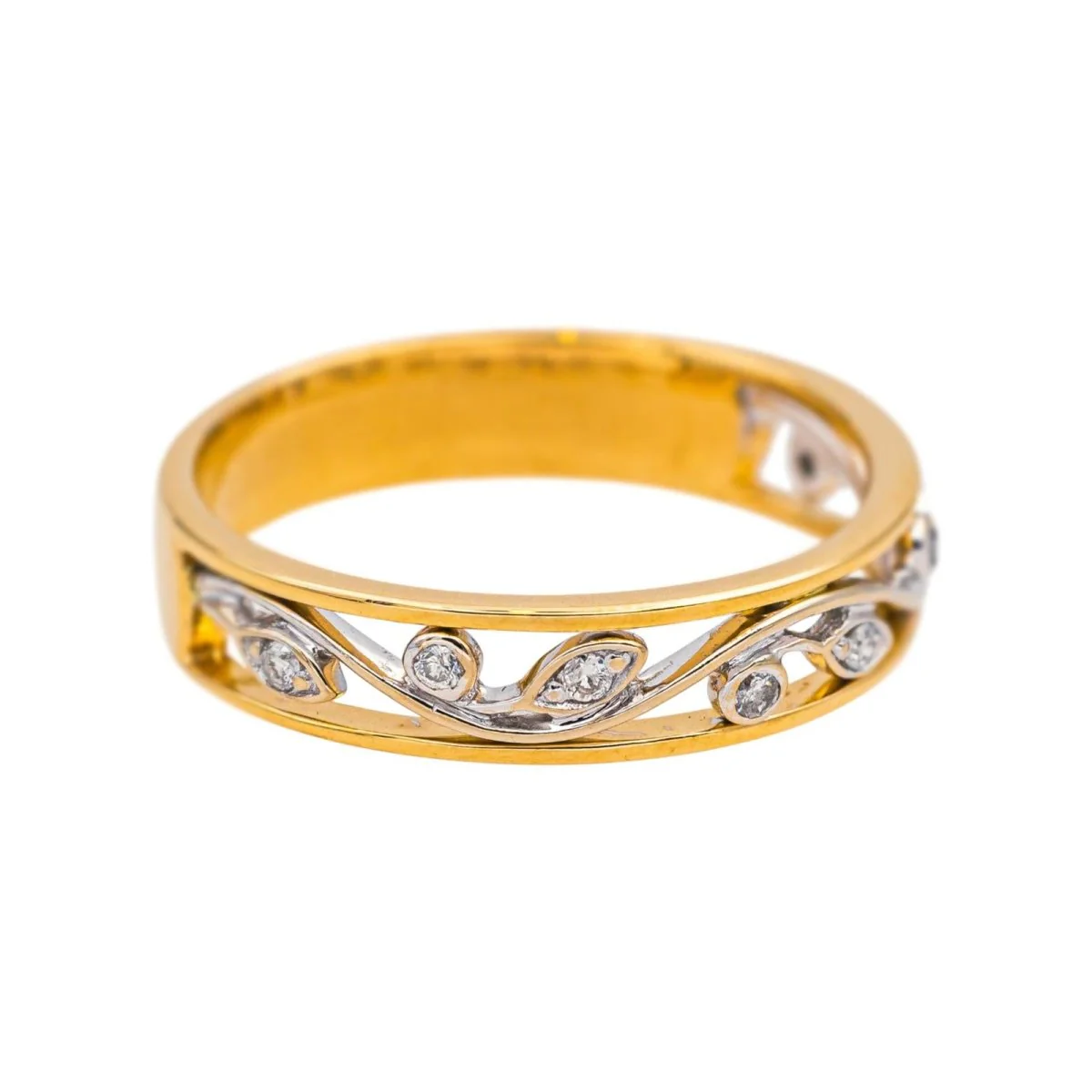 Ring Alliance in yellow gold, white gold and diamonds - Image 6