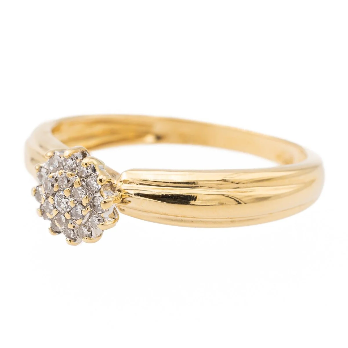 Yellow gold ring Diamond - Image 3