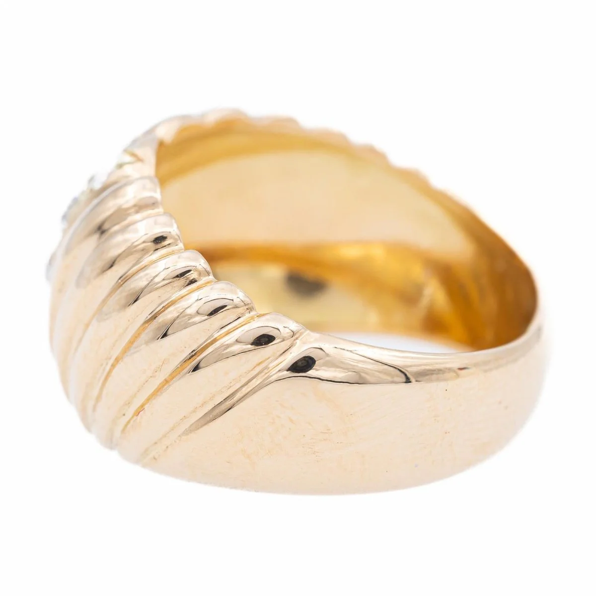 Jonc ring in yellow gold and diamonds - Image 3