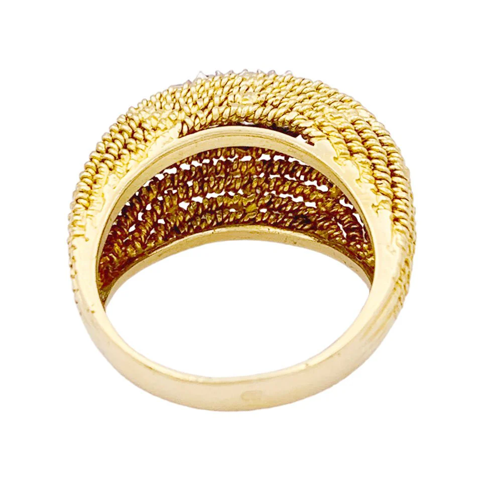 Yellow gold and diamond ring - Image 4