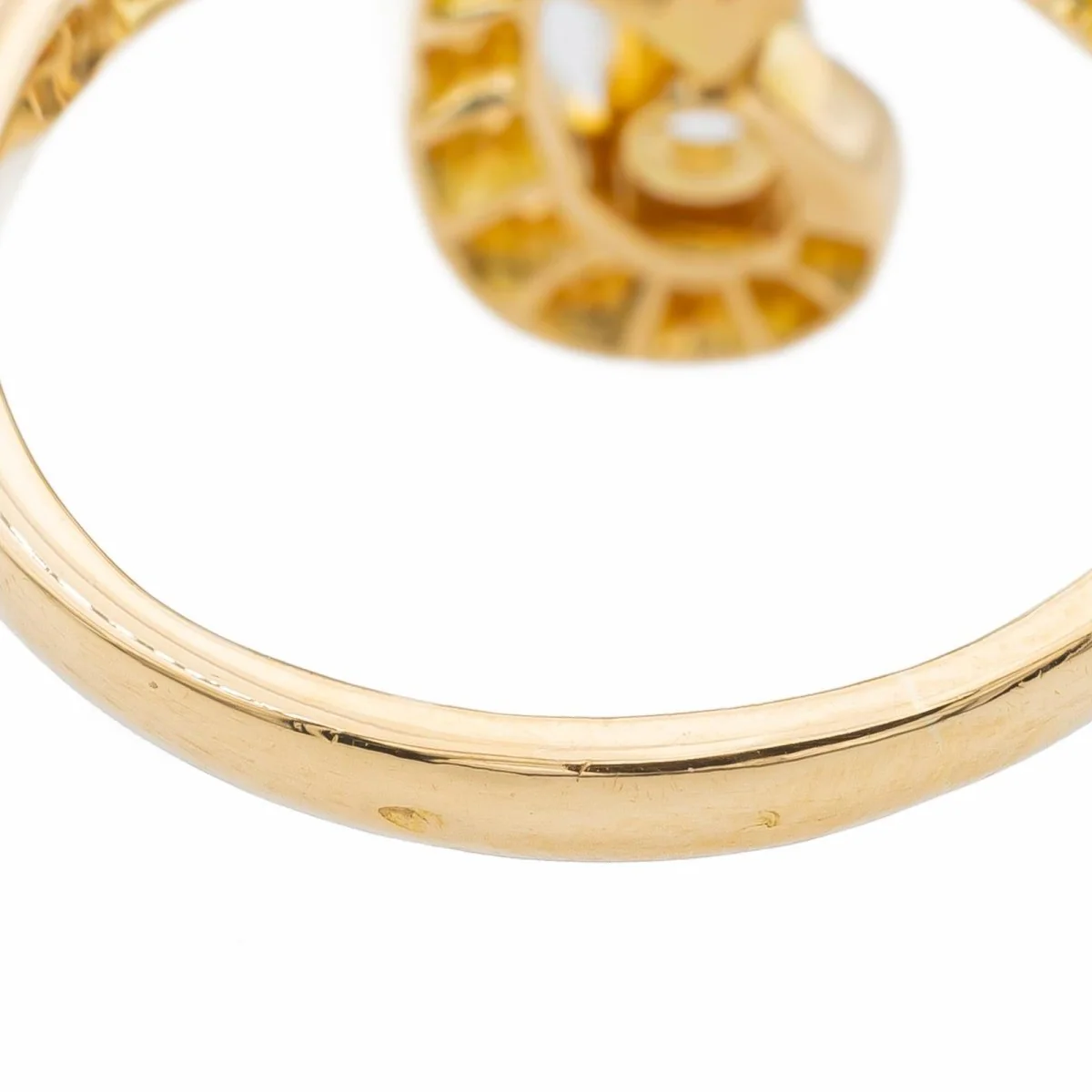 Marquise ring in yellow gold and emerald - Image 6