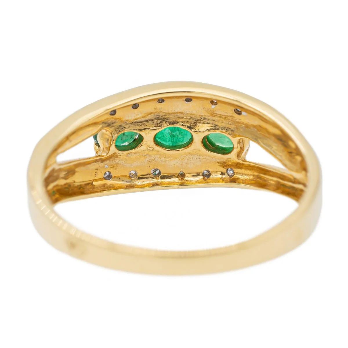 Yellow Gold Emerald Ring - Image 4