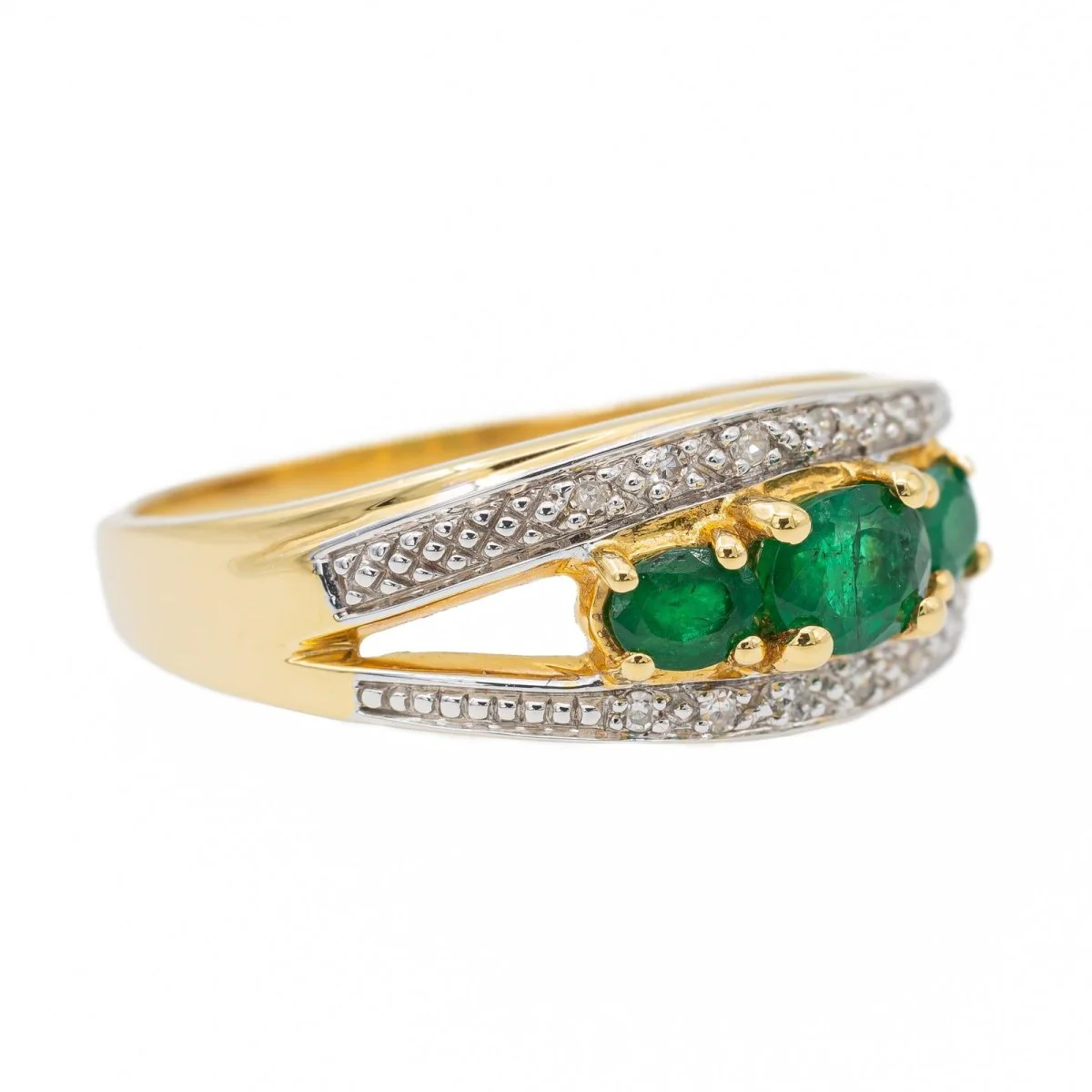 Yellow Gold Emerald Ring - Image 6