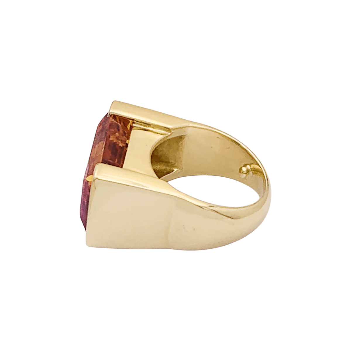 Cocktail ring in yellow gold and topaz - Image 3