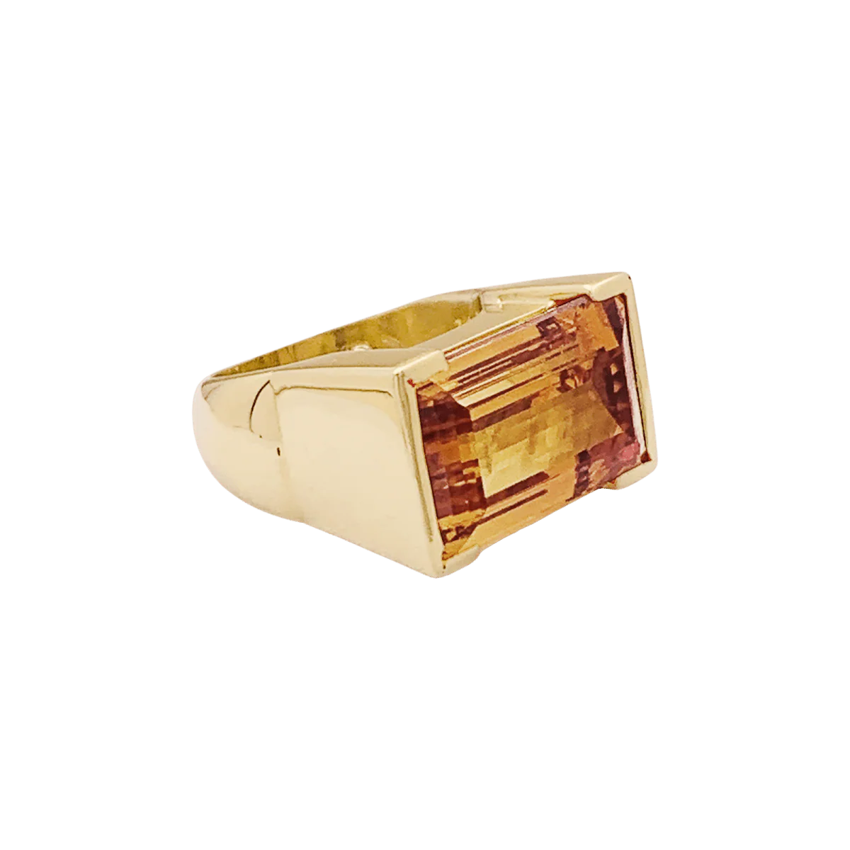 Cocktail ring in yellow gold and topaz - Image 5
