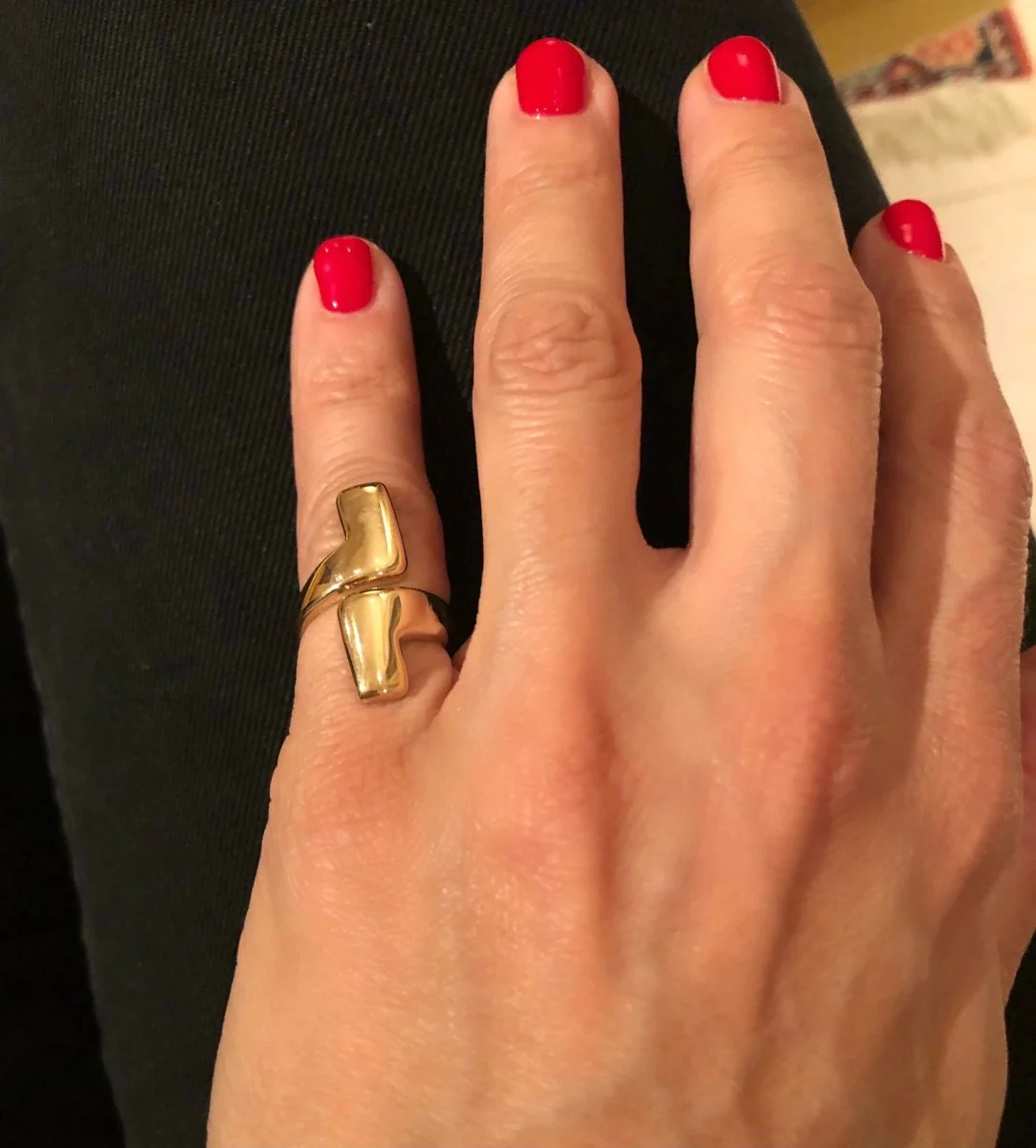 Geometric yellow gold ring from Chaumet - Image 7