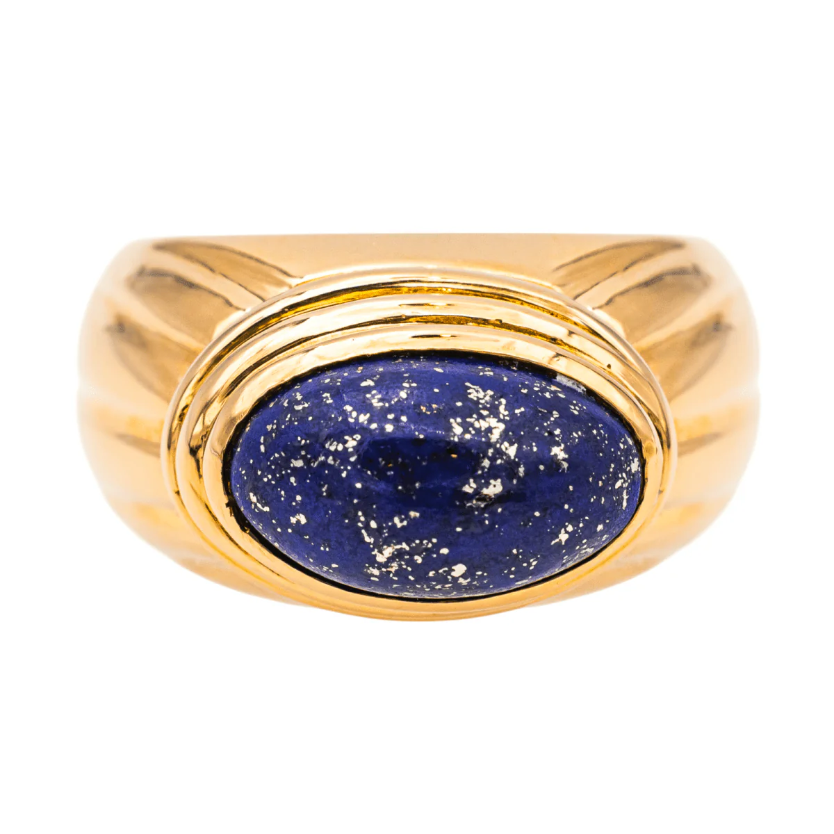 Ring Rush in yellow gold and lapis lazuli