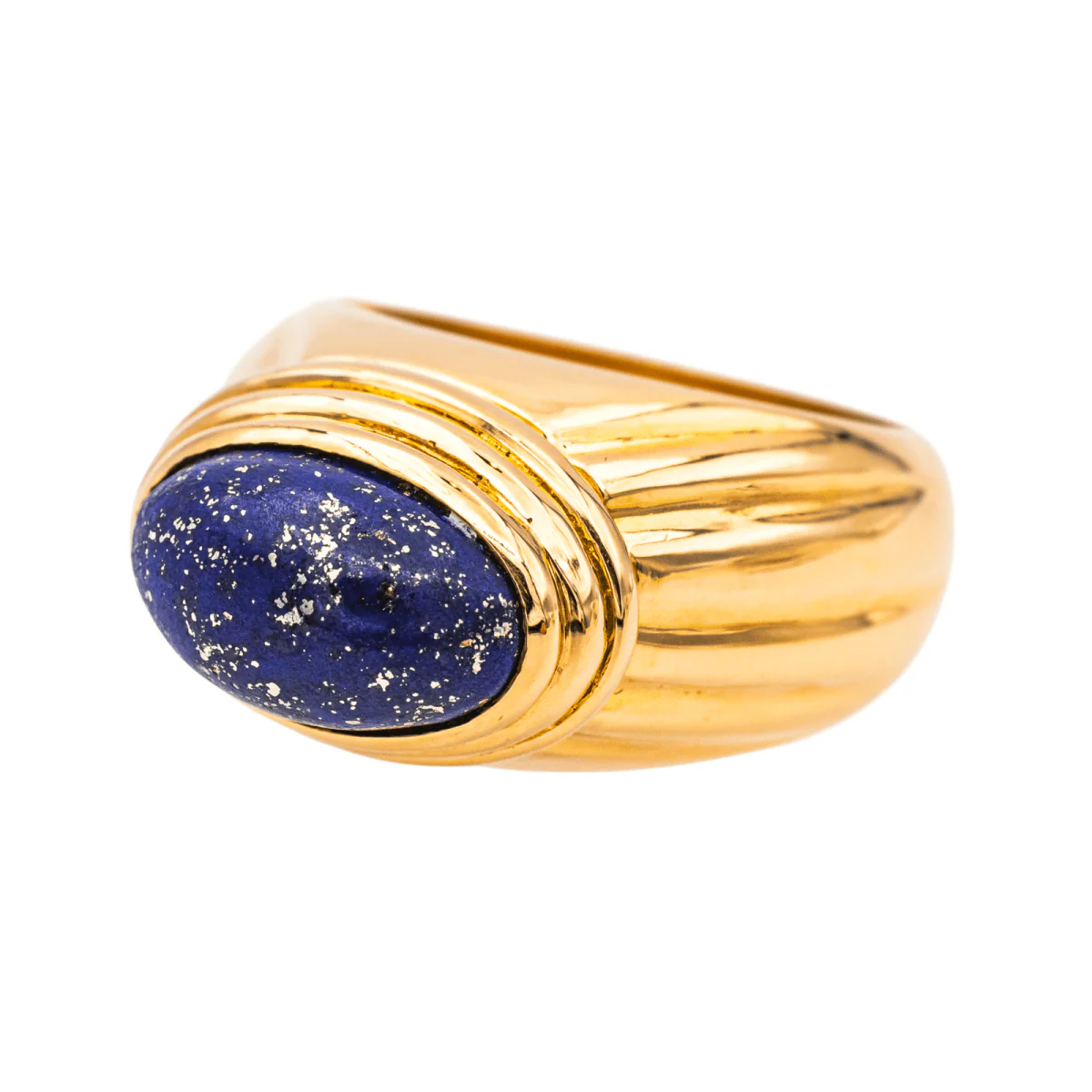 Ring Rush in yellow gold and lapis lazuli - Image 3