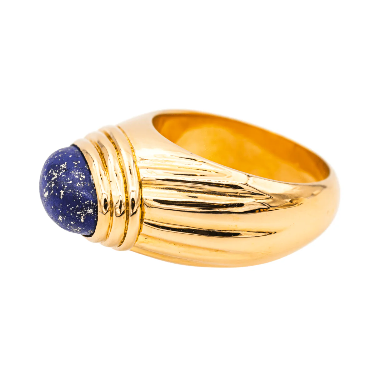 Ring Rush in yellow gold and lapis lazuli - Image 4