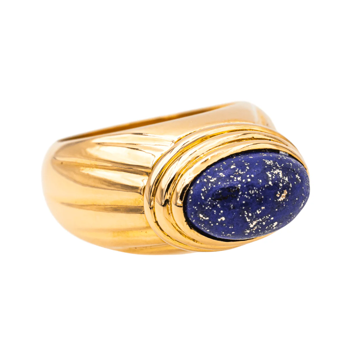 Ring Rush in yellow gold and lapis lazuli - Image 6