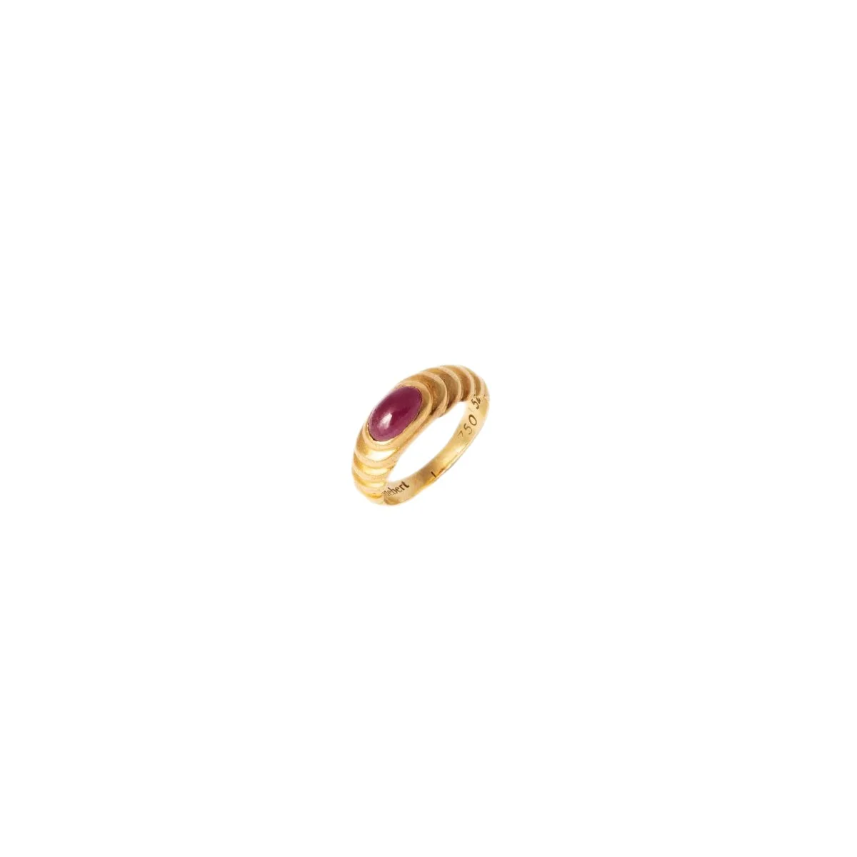 ALDEBERT Jonc ring in yellow gold and ruby - Image 2