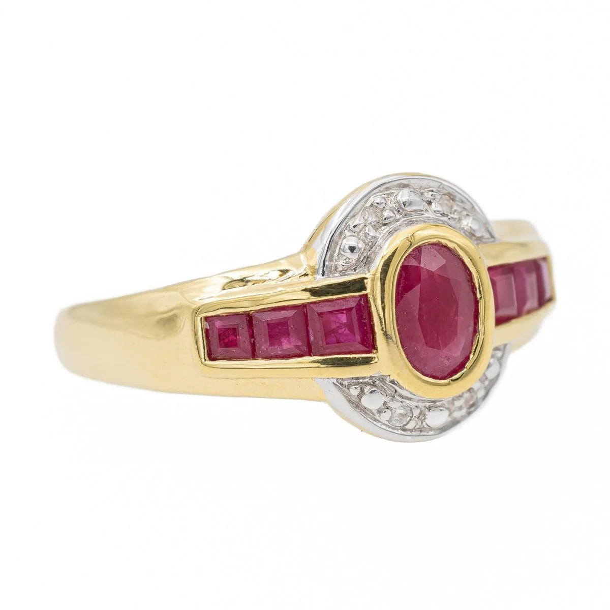 Yellow Gold Ruby Ring - Image 6