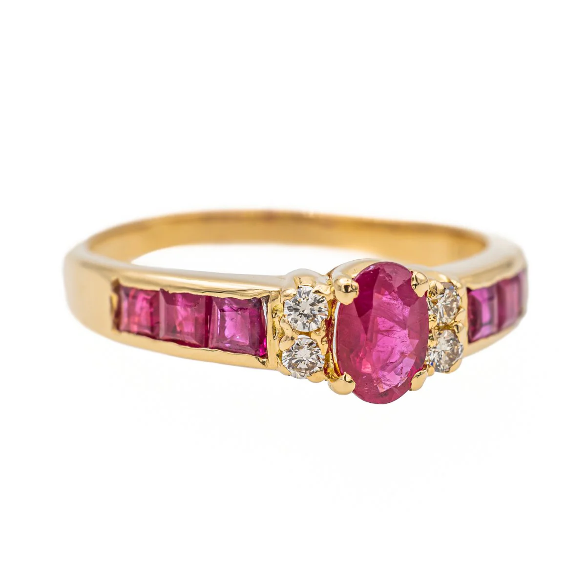 Yellow Gold Ruby Ring - Image 7