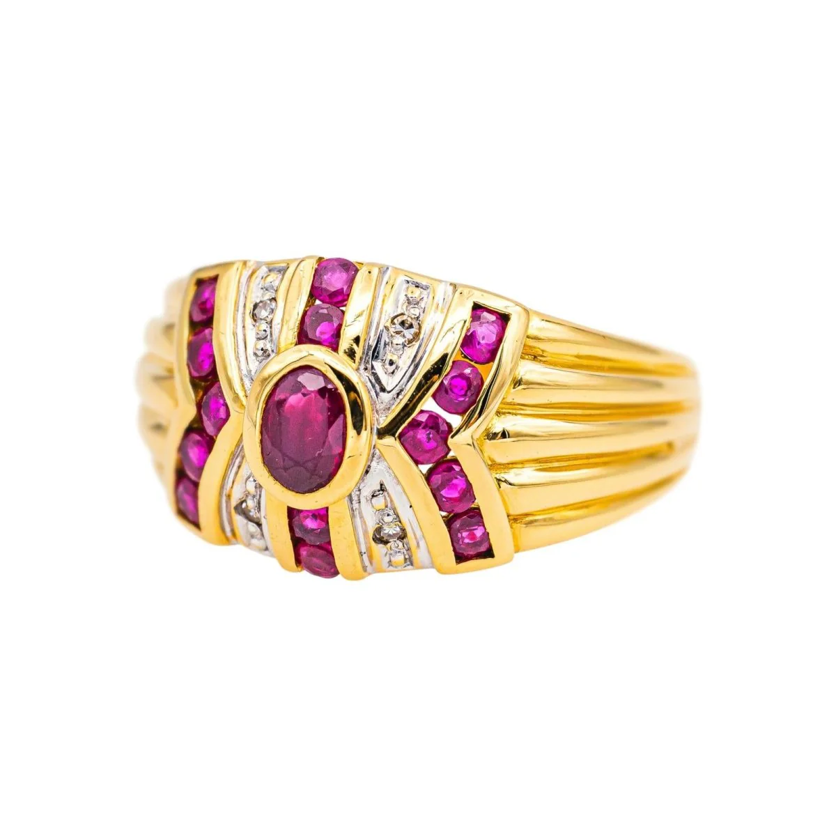 Yellow gold Ruby Ring - Image 3