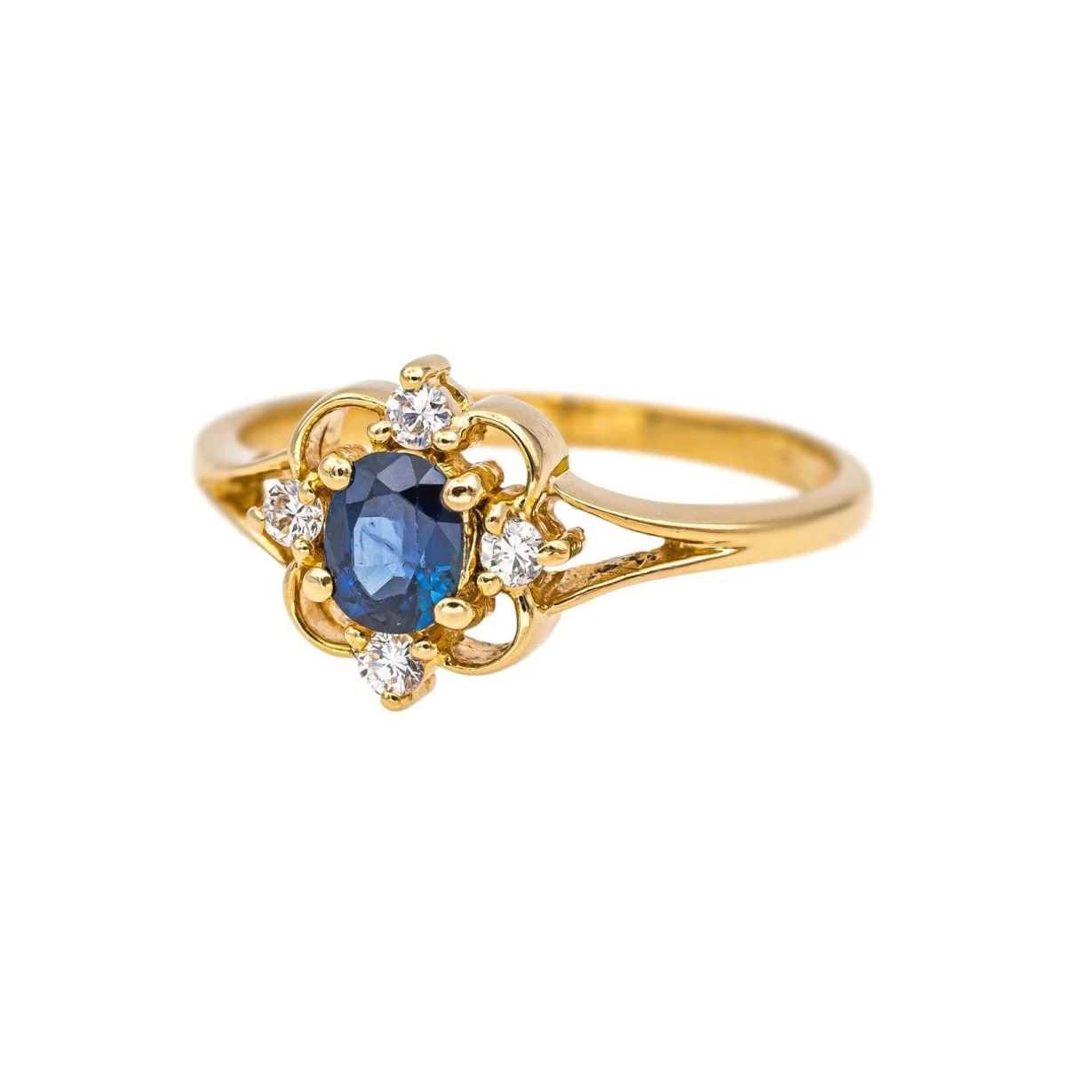 Ring Yellow gold Sapphire - Image 10