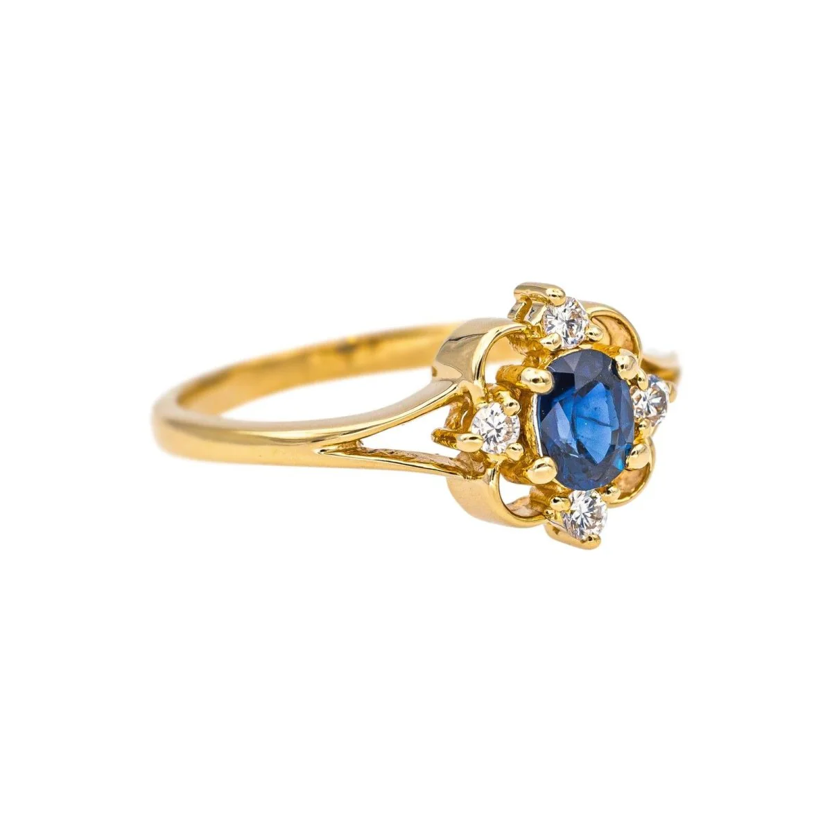 Ring Yellow gold Sapphire - Image 13