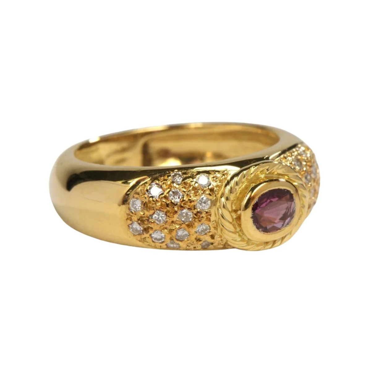 Yellow Gold Sapphire Ring - Image 3