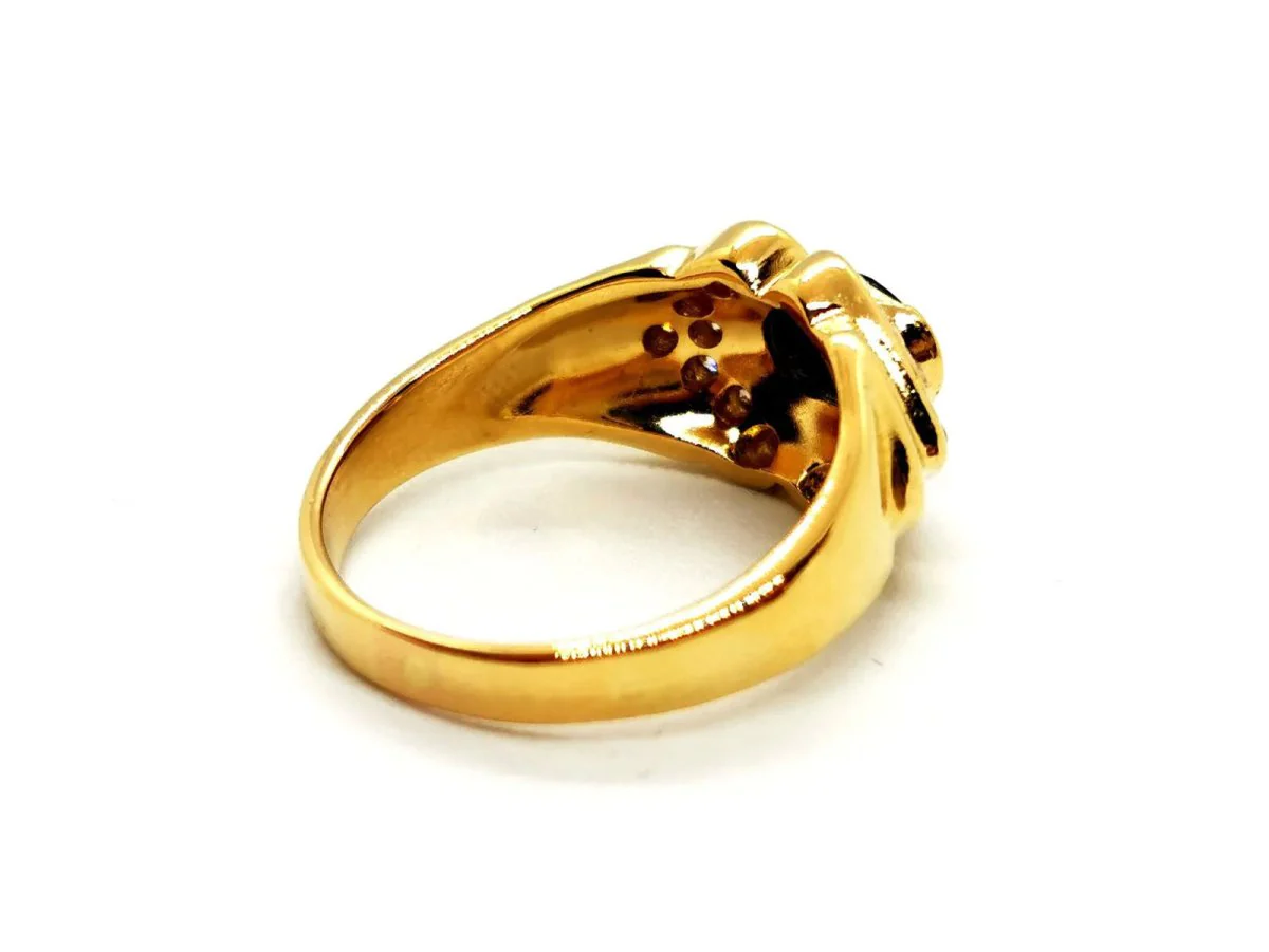 Yellow Gold Sapphire Ring - Image 5
