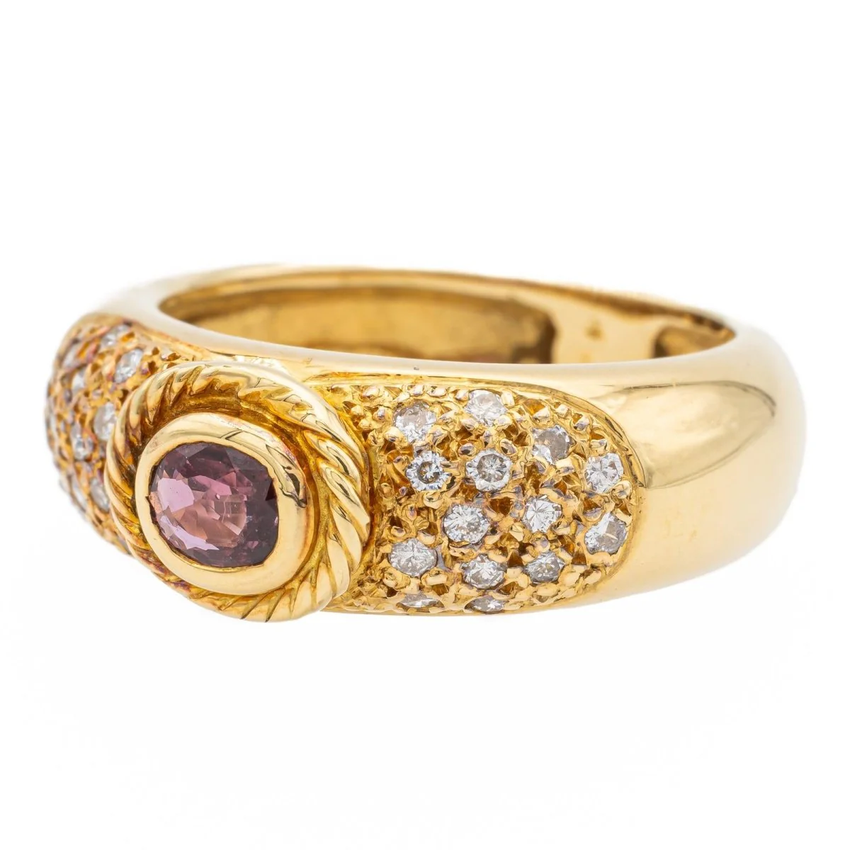 Yellow Gold Sapphire Ring - Image 3