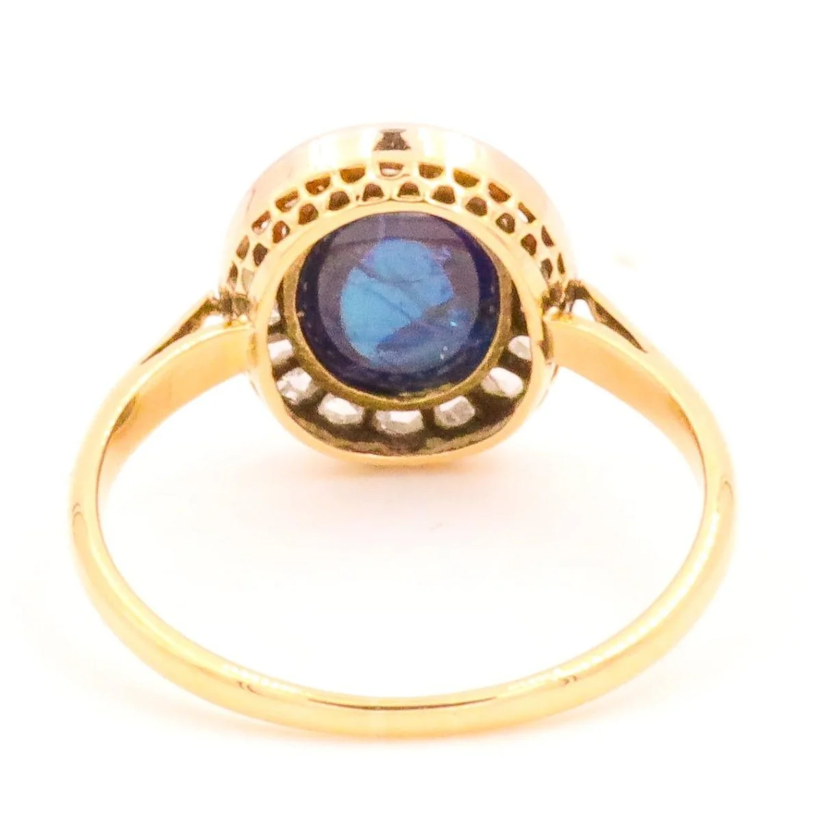 Yellow Gold Sapphire Ring - Image 4