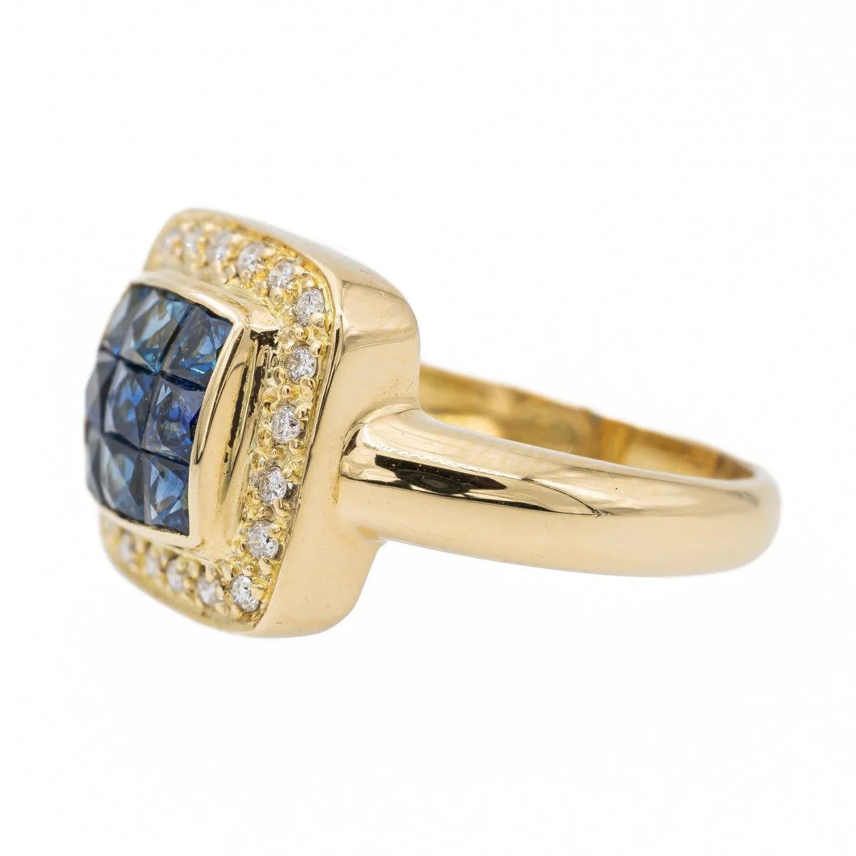 Yellow gold and Sapphire ring - Image 4